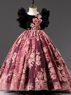 beautiful pink and black combination in ethnic wear